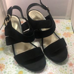 Women’s Sz 7M Alfani Step N Flex Shoes Regann Black Sandal